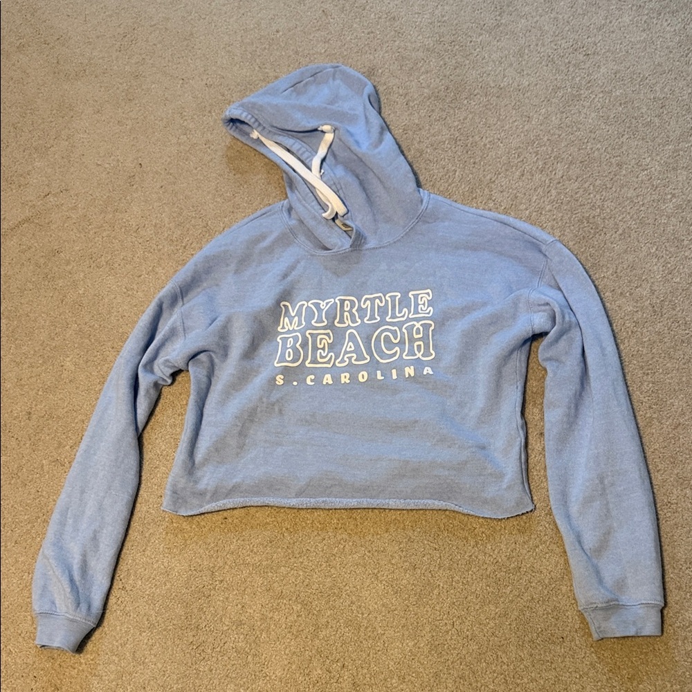 Women's purple Myrtle beach cropped Hoodie